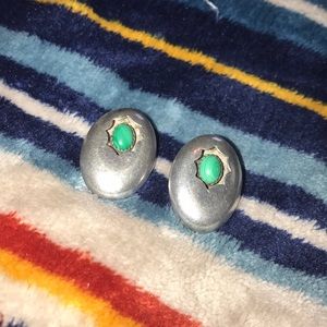 stamped sterling silver navajo earrings